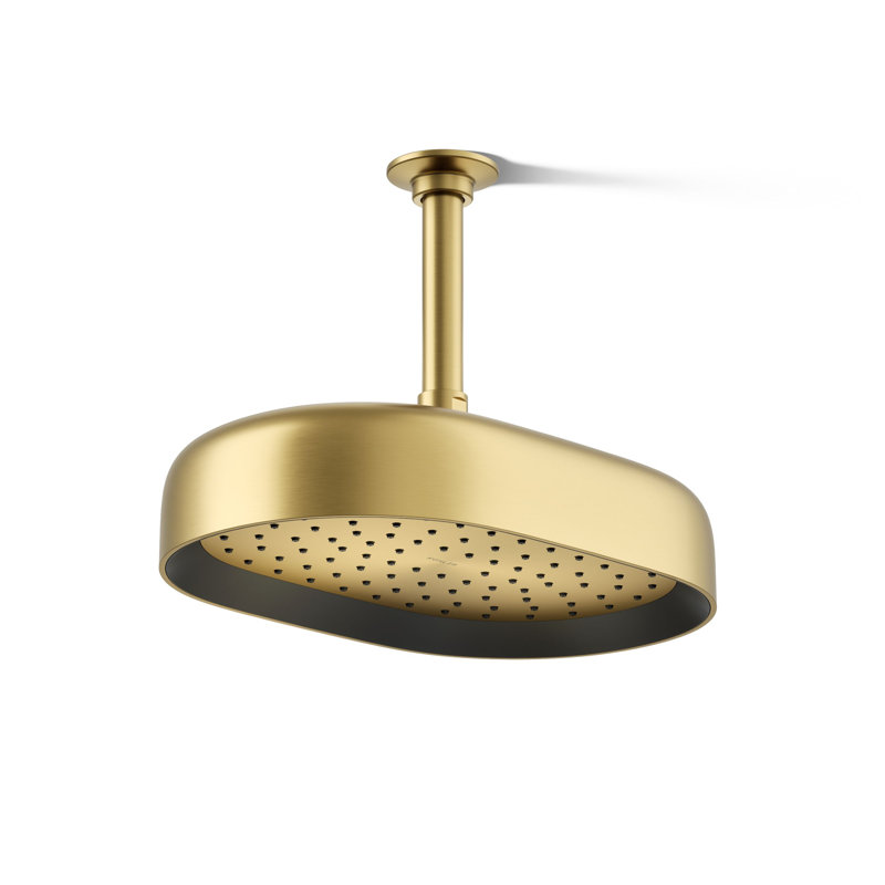 Statement™ 2.5 GPM Round 12 in. Rainhead with Katalyst Air-Induction Technology, Vibrant Brushed Moderne Brass, Oval