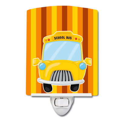 Back to School Bus Ceramic Night Light