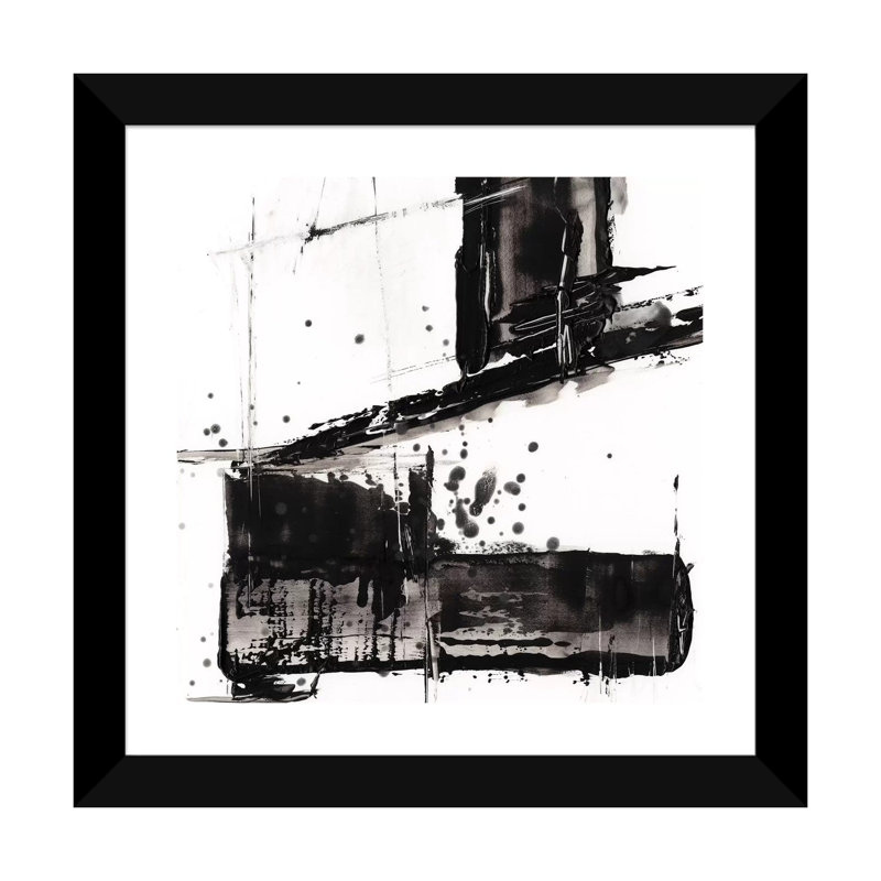 Reproduction d’art sur toile dentelée II par Ethan Harper, Blanc, H 24 po x l 24 po x p 1 po, Papier encadré noir