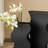 Modern Black Textured Ripple Metal Vase Floor Vase