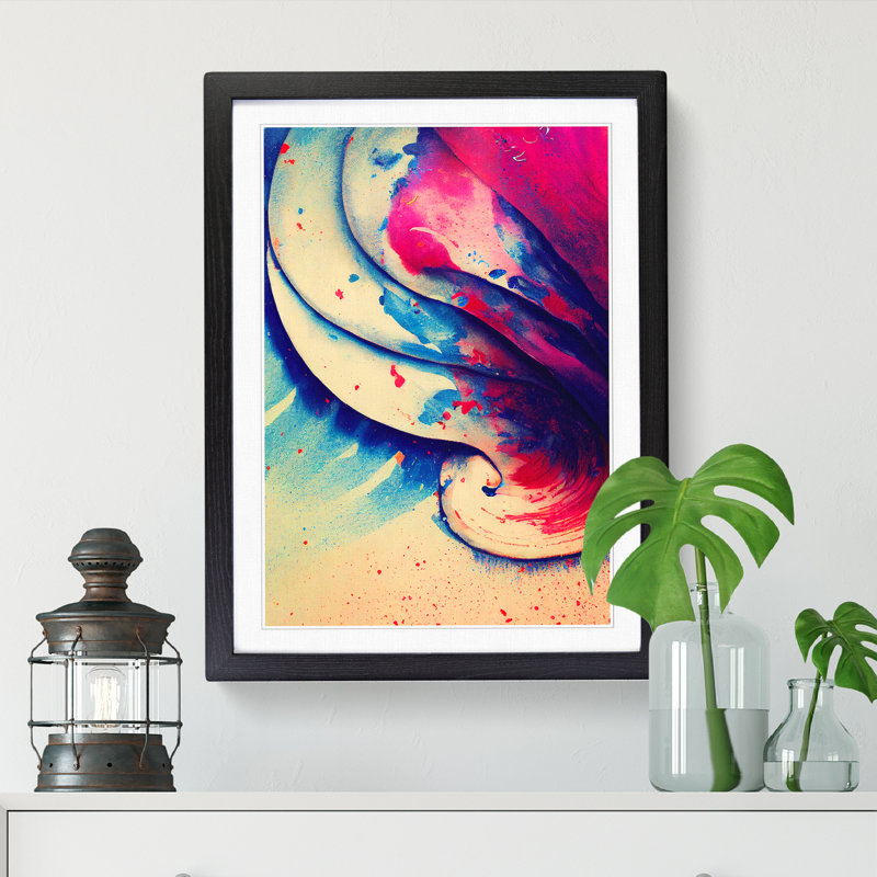 Seashell Splatter Vol.5 - Single Picture Frame Painting, Black, 46cm H x 34cm W x 2cm D