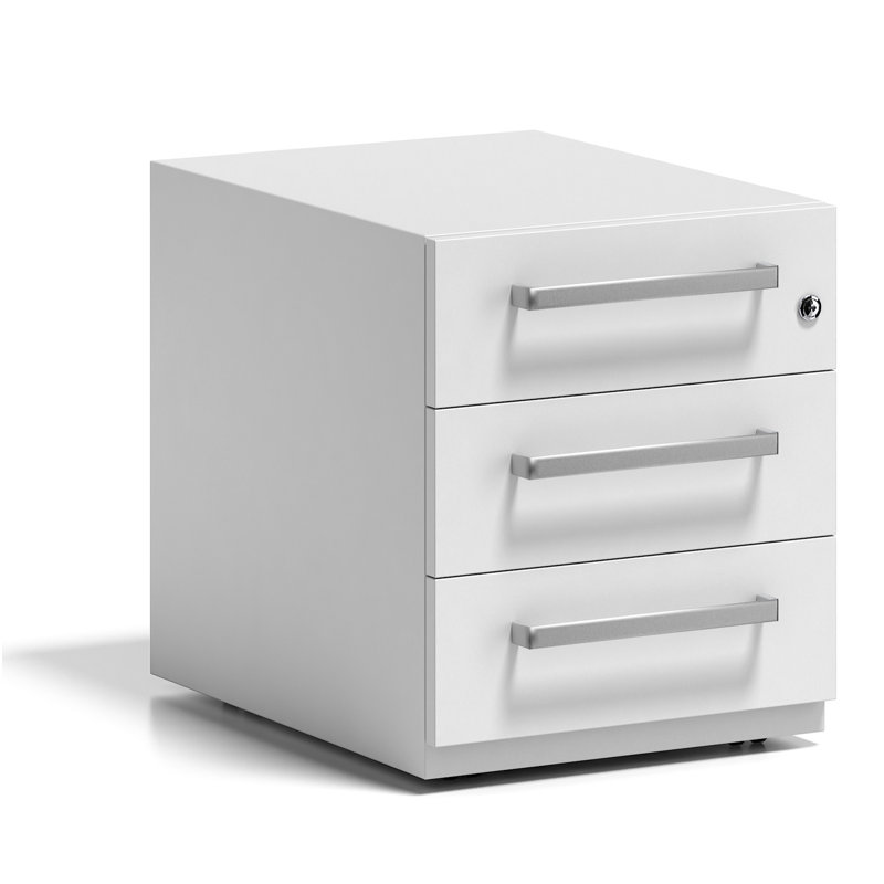 Note 3 Drawer Filing Cabinet, White