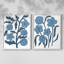 «Blue Folk Florals I», reproduction encadrée de qualité supérieure - prête à être accrochée - aucun clou requis - aucun clou requis-1403757508-1403757560