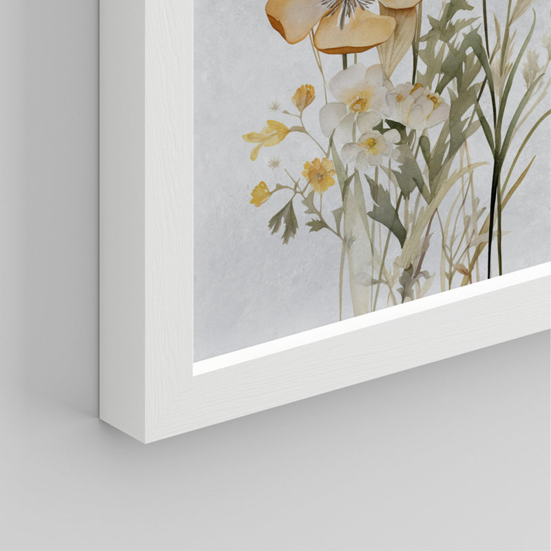 «Black and White Sunflowers Floral Botanical», impression sur papier 4 pièces, Blanc, H 10 po x l 8 po