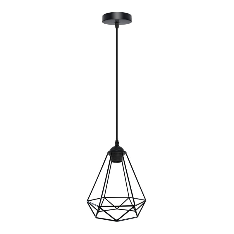 Dimauro 1 - Light Black Geometric Pendant, No