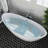 67" X 30" Freestanding Hourglass Soaking Acryic Bathtub, In White, With Brushed Nickel Overflow And Drain