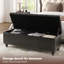 Banc repose-pieds en similicuir avec rangement pour chambre-414018834
