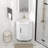17" Freestanding Corner Single Bathroom Vanity With Ceramic Sink Top-Mirror Cabinet Not Included-774722205