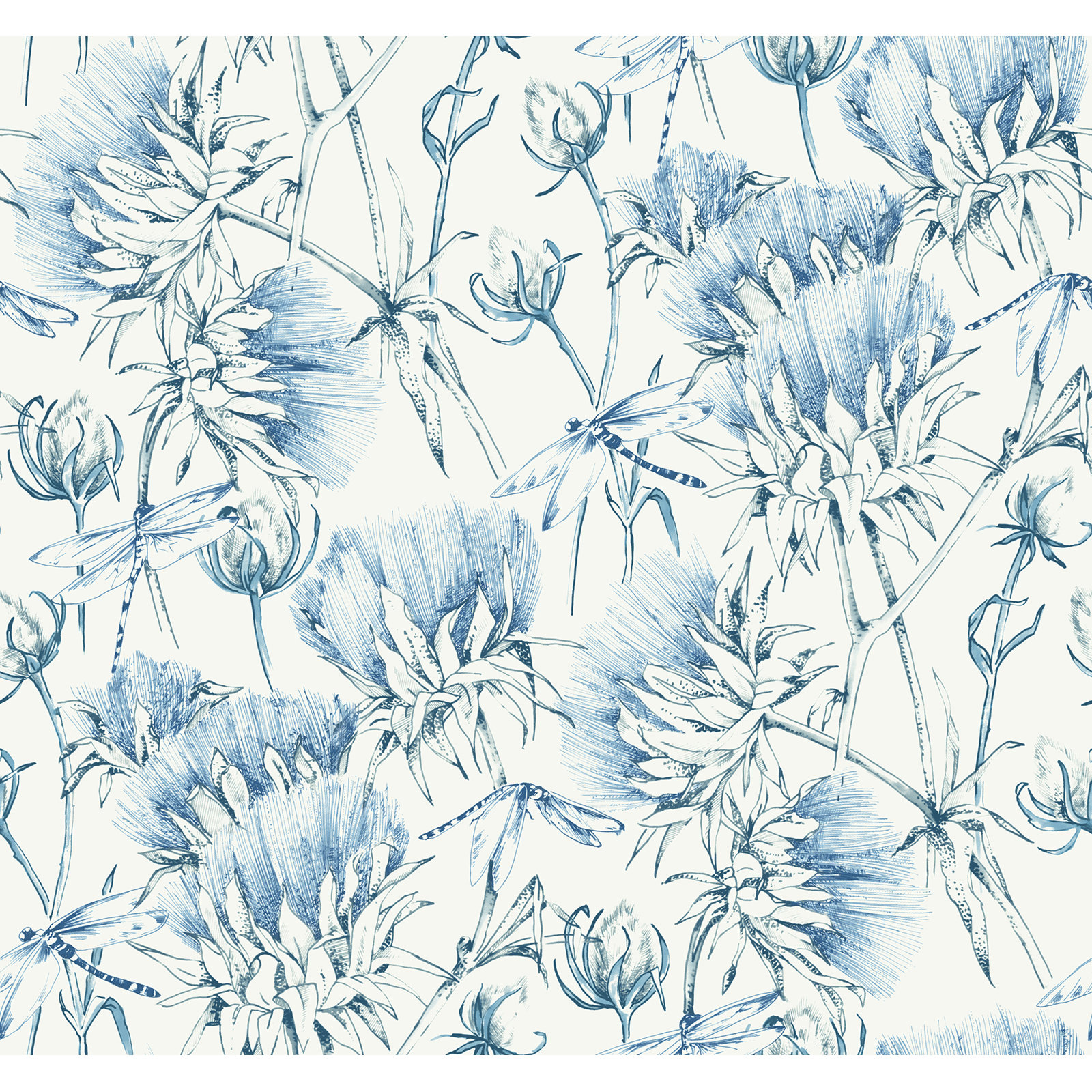 Animal Print Wallpaper, Blue