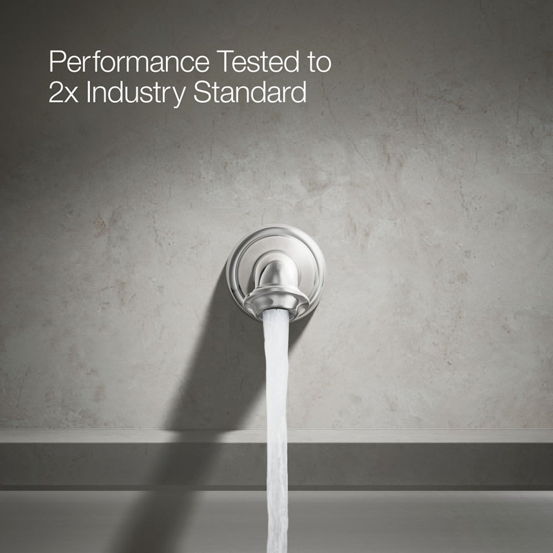 Artifacts Wall-Mount Bath Spout with Turned Design, Polished Chrome