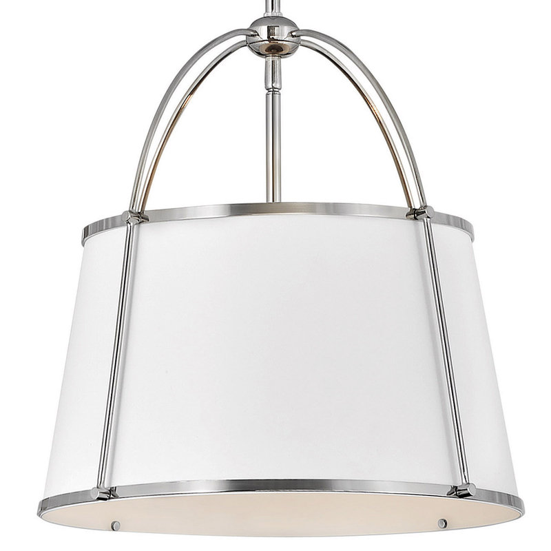 Clarke Medium Pendant, Polished Nickel