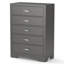 Commode 5 tiroirs en bois Anjelyna