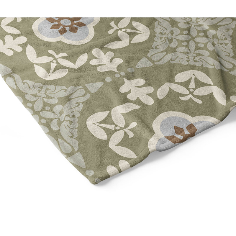 Couverture légère en velours Edan, 80" L x 60" W, Vert