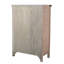 Commode haute à 5 tiroirs Desy, bois d'acajou brun clair