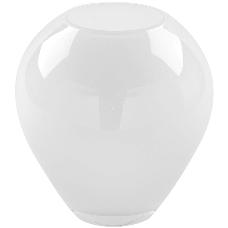 Handmade Glass Table Vase, White