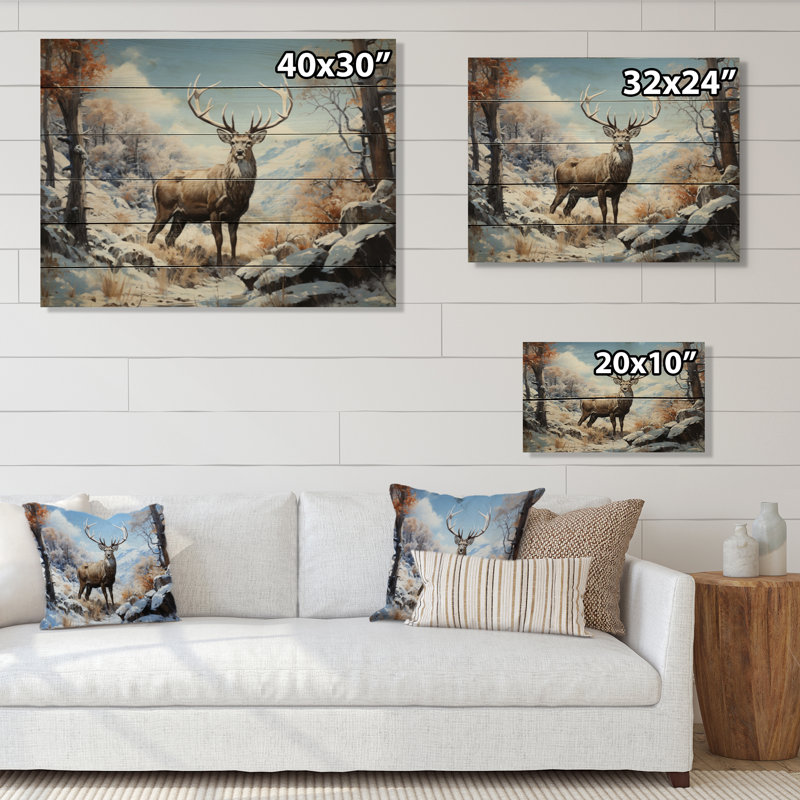 Impression sur bois de cerf de Lateefa, H 24 po x l 32 po x P 0,78 po