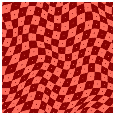 Red Wavy Checkered Blankets