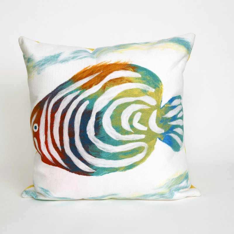 Vision III Rainbow Fish Throw Pillow