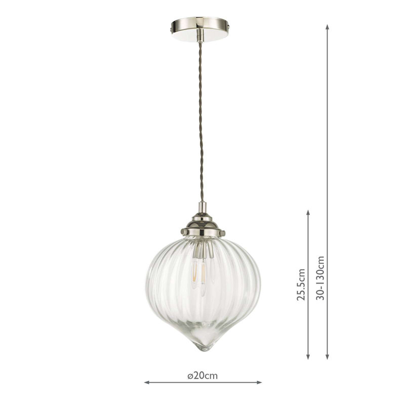 Abdimalik 1 - Light Pendant, Polished Nickel