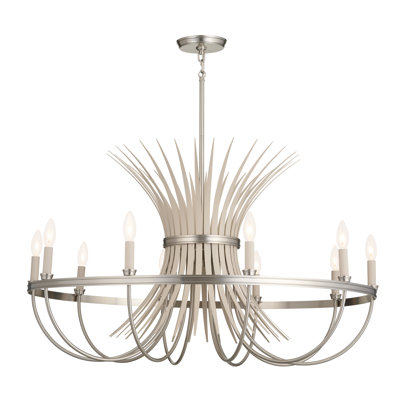 10 - Light Dimmable Drum Chandelier
