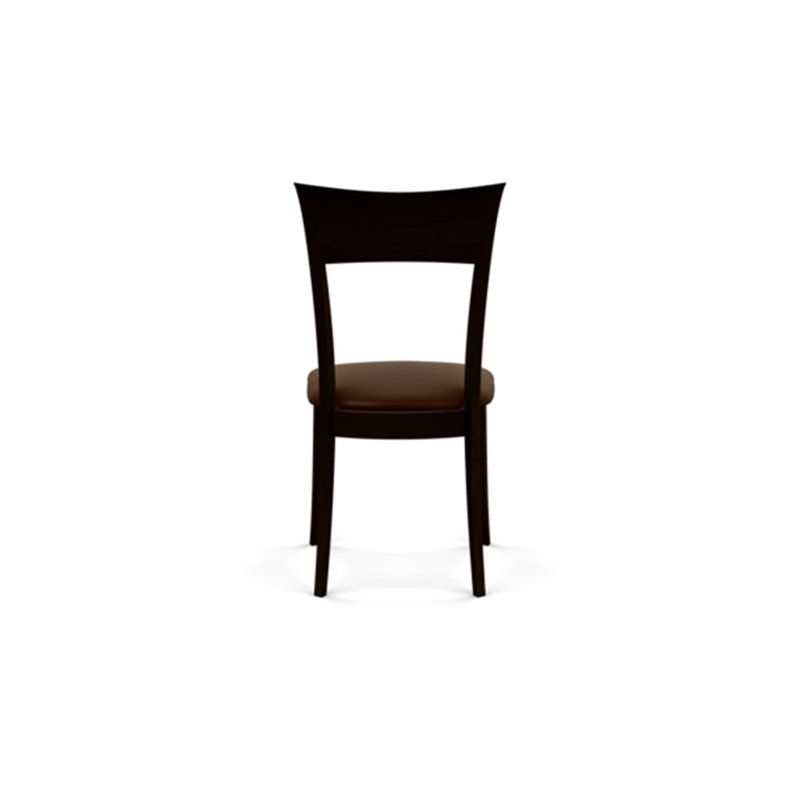 Ingrid Upholstered Dining Chair, Smoke Cherry, Coffee Leather