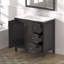 Meuble-lavabo moderne avec lavabo 35,5 po, armoire de rangement pour salle de bain avec portes à fermeture douce et 3 tiroirs, noir Munich