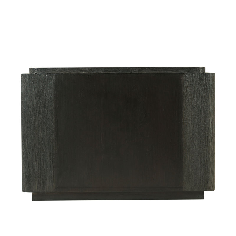 Repose 1 - Drawer Solid Wood Nightstand, Charcoal Oak