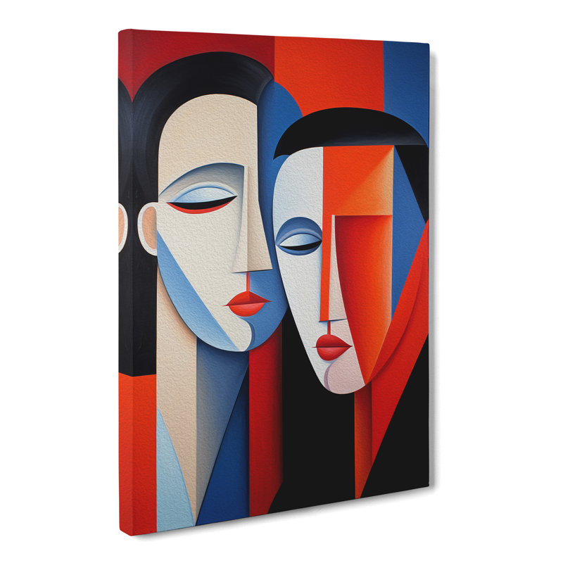 Two Men In Love Constructivism - Wrapped Canvas, 60cm H x 40cm W x 3cm D