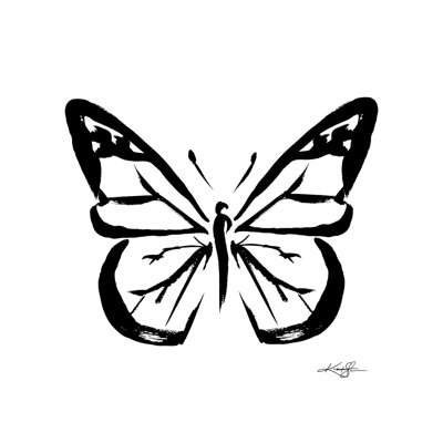 Brushstroke Butterfly XI by Kathy Morton Stanion - Wrapped Canvas Gallery-Wrapped Canvas Giclée