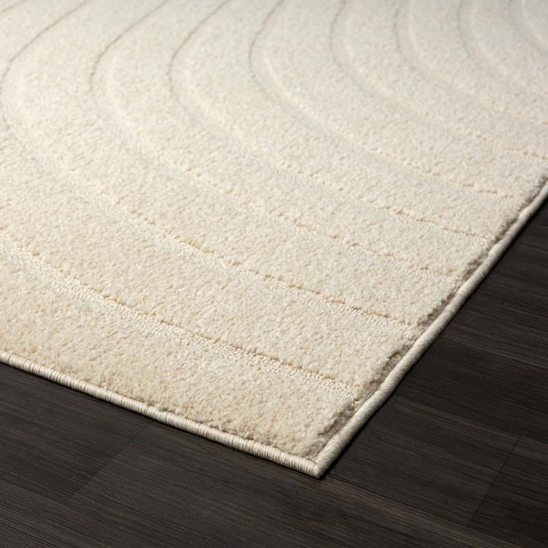 Tapis Modern Modern, Rectangle 9 pi x 12 pi, Crème