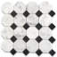 12" x 12" Marble Octagon and Dot Mosaic Wall & Floor Tile