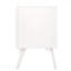Table de chevet blanche à 2 tiroirs, table de chevet 1pc avec pieds inclinés et boutons ronds blancs