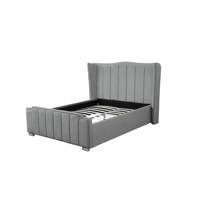 Bridgitte Upholstered Bed, Double (4'6), Dark Grey