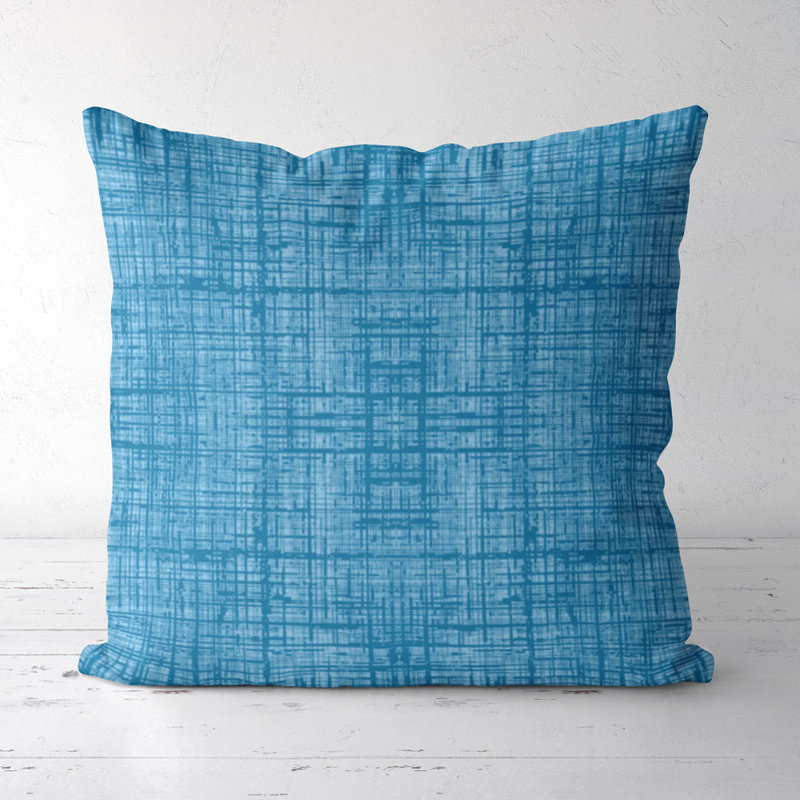 Housse de coussin carré et insert, Bleu