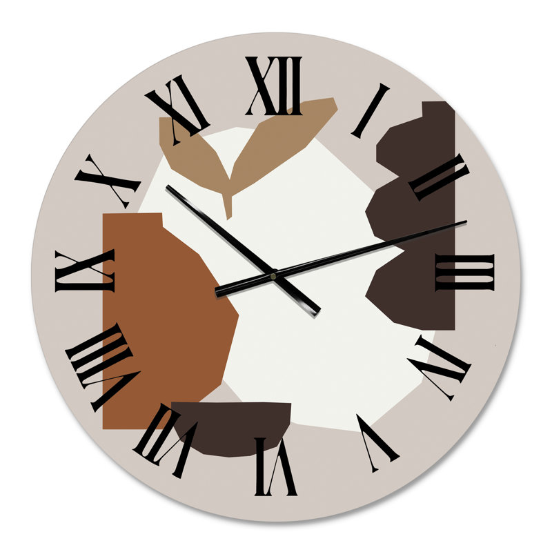 Oversized Minimal Elementary Organic and Geometric Compositions I Wall Clock, Small