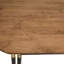 Aalaysia Teak Oval Solid Wood Top Metal Base Dining Table