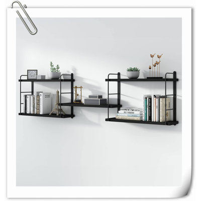 Emmey 4 Piece Wood Floating Shelf