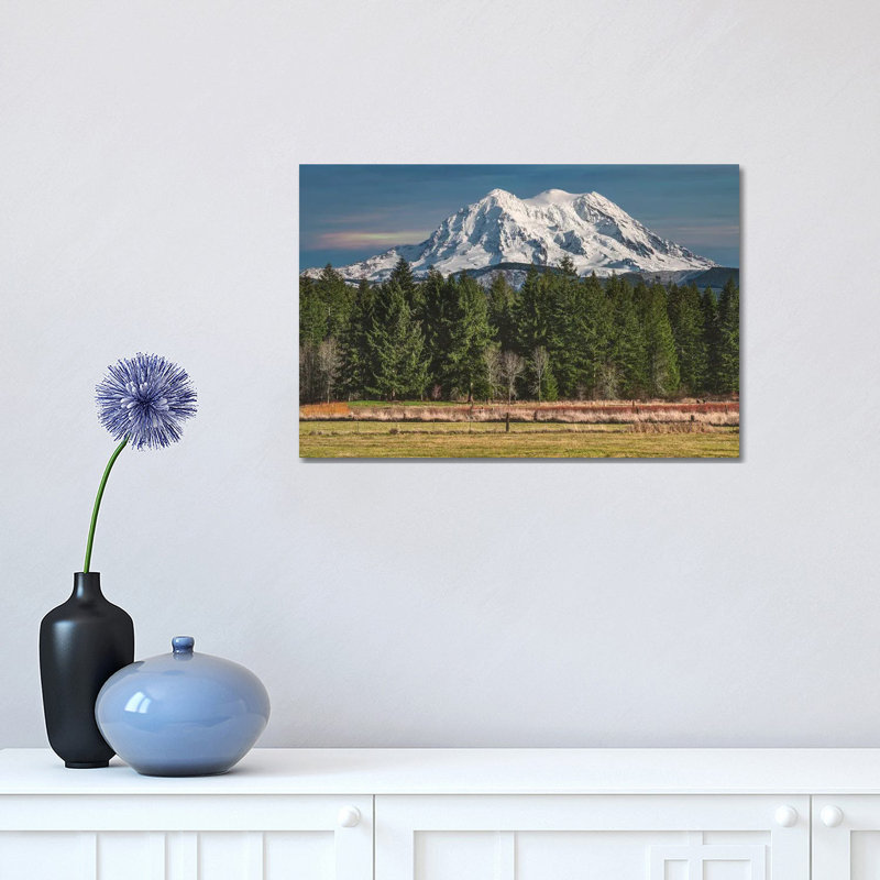 Mt Rainier Winter 1 Piece Wrapped Canvas Wall Art, 30.48cm H x 45.72cm W