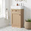 Lavabo de salle de bain simple autoportant en résine 18,5 "et tablette ajustable