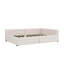 Lit plateforme tapissier pleine grandeur avec port USB et tiroirs