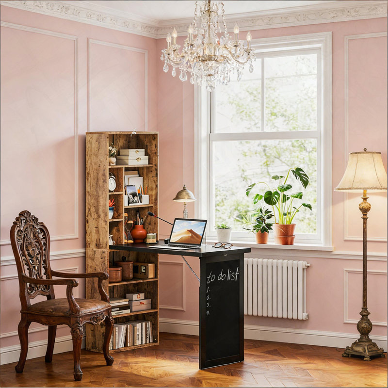 Bureau d'ordinateur convertible pliable, durable, stable et anti-basculement