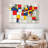 Avery Abstract Squares World Map-107844889