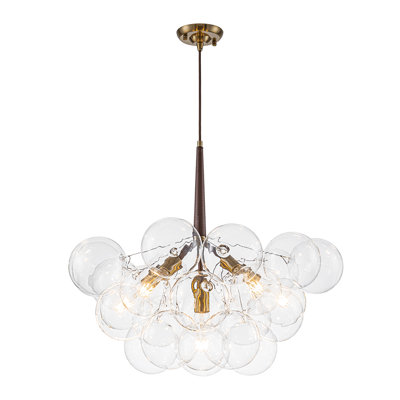6-light spherical chandelier