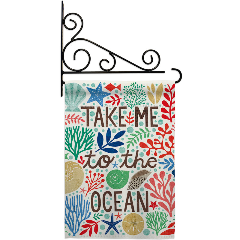 Ensemble de drapeaux 18 x 13 po Take Me to the Ocean