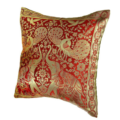 Embroidered Cotton Outdoor Pillow Cover