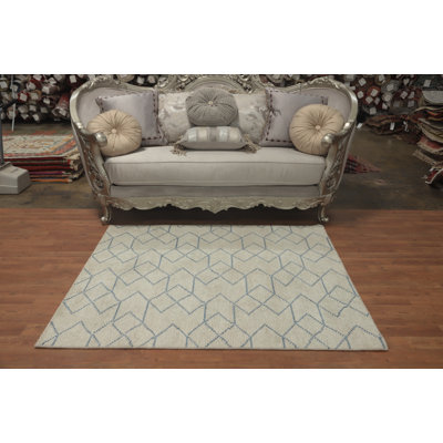 Tapis de salon moderne en treillis Gabbeh moderne 4 x 5