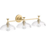 Tone 3 Light Indoor Bathroom Vanity Light Fixture, UL Listed