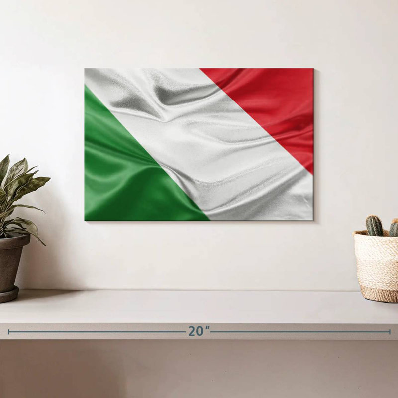 Drapeau italien Borges, H 8 po x l 12 po