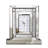Mirrored Glass Desk Clock Crushed Diamond Mirrored Decorative Art Table Clock Silver