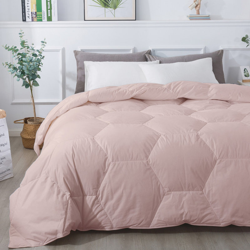 Édredon en duvet synthétique polyester toutes saisons, Très grand, Rosé